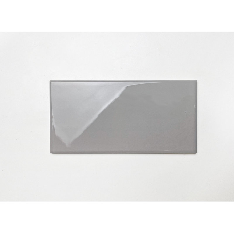 Hudson 3" x 6" Ceramic Subway Tile, Taupe Grey Glossy