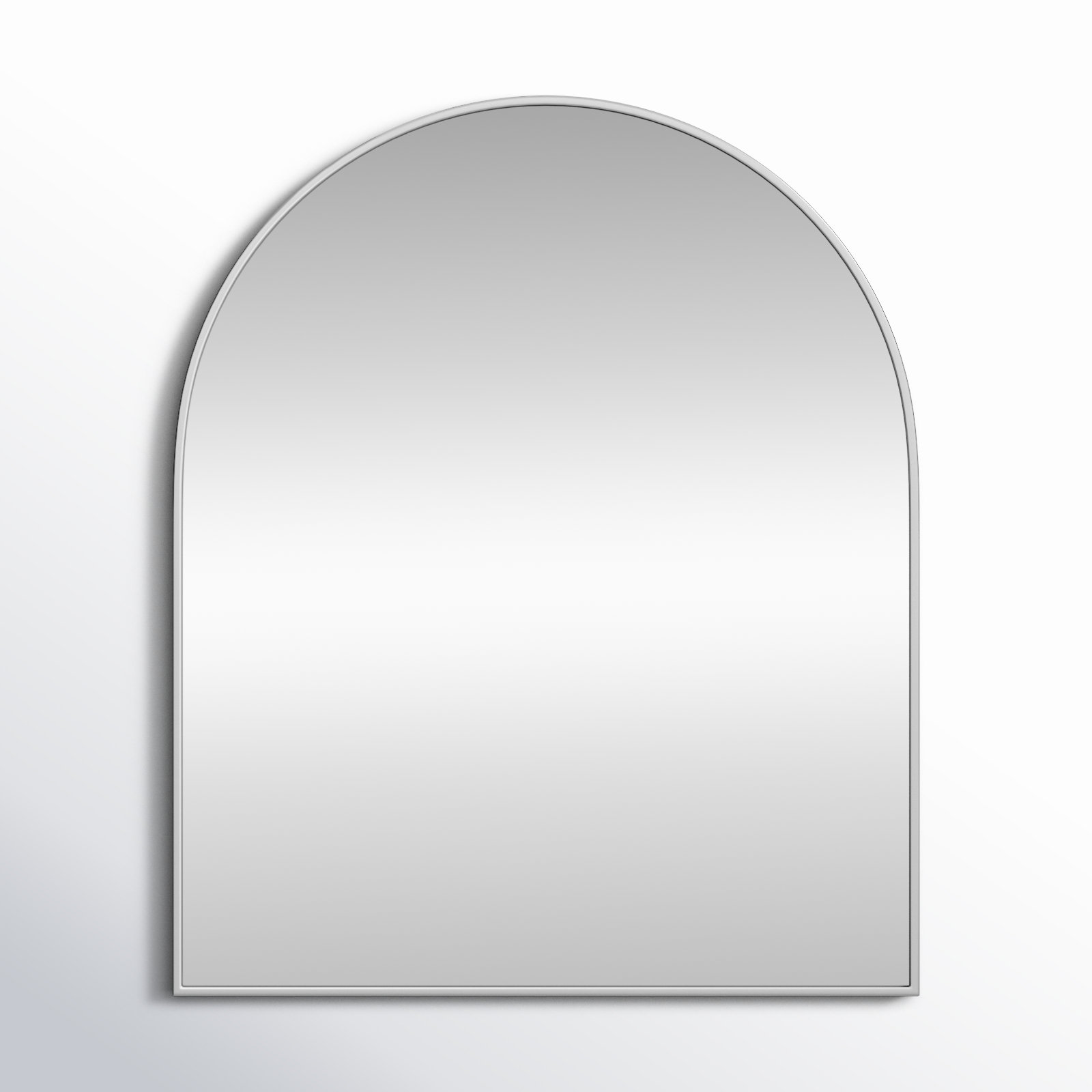 Sabine Metal Arch Wall Mirror, Silver, 36" x 30"