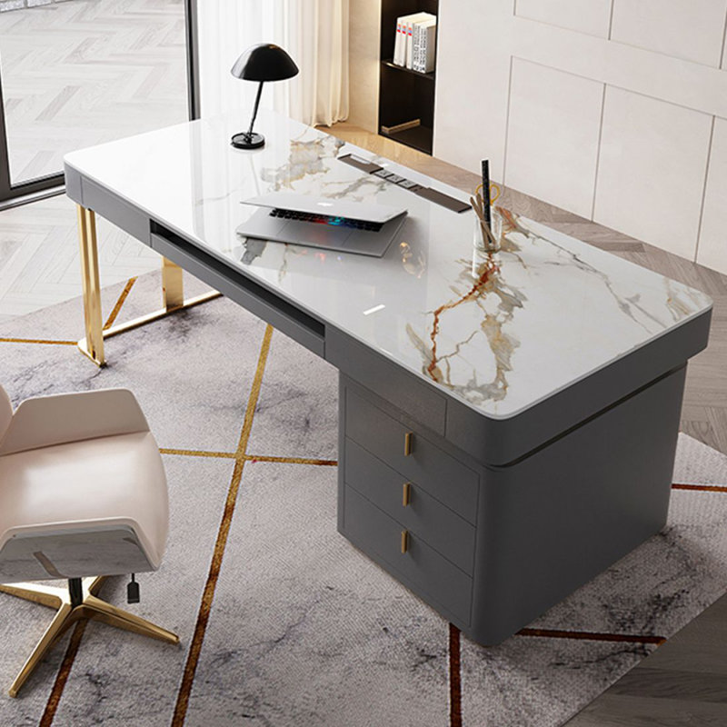 Bureau moderne et simple à tiroir, H 29,53 po x l 70,87 po x P 27,56 po