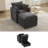 Upholstered Accent Armchair & Ottoman Set, Both with Hidden Storage-331862857