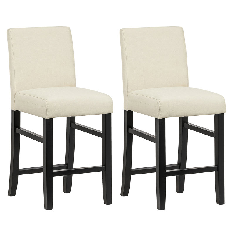 Kahree Upholstered Counter Stool, Beige, Counter Stool (24” Seat Height)