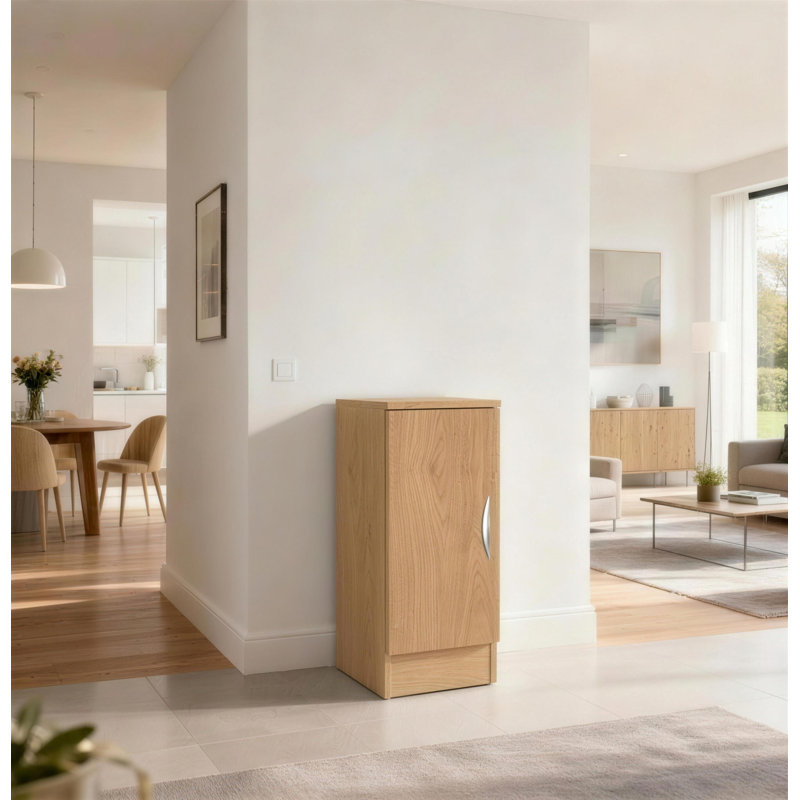 Shatzer 1 -Shelf Storage Cabinet, English Oak