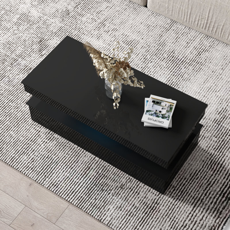 Table basse avec rangement Ardath, Noir