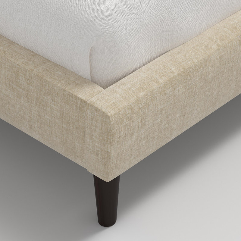 Lit plateforme Heylen Wave, Beige, Très grand