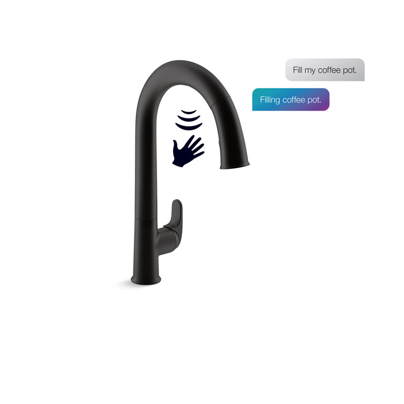 Sensate Kitchen Faucet with Konnect, Matte Black
