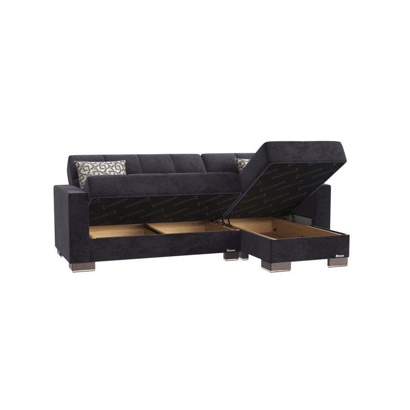 Chaise longue convertible avec rangement PrimeNest NimbusFlow