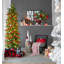 Décoration de Noël en forme de cône de Noël - ensemble de 2 - 5 po de diamètre x 20 po - Blanc