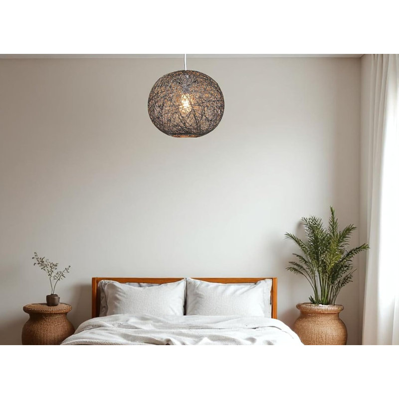 25 cm H Dome Lamp Shade ( No Direct Attachment Method ) in Brown