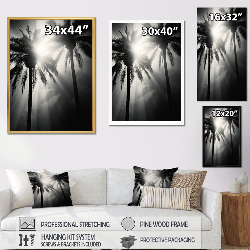 Swaying Palms Serenade Archway sur toile, H 40 po x l 30 po x P 1,5 po, Toile tendue