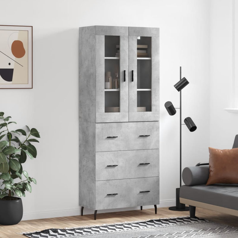 Ingulu 69.5cm Sideboard, Concrete Grey
