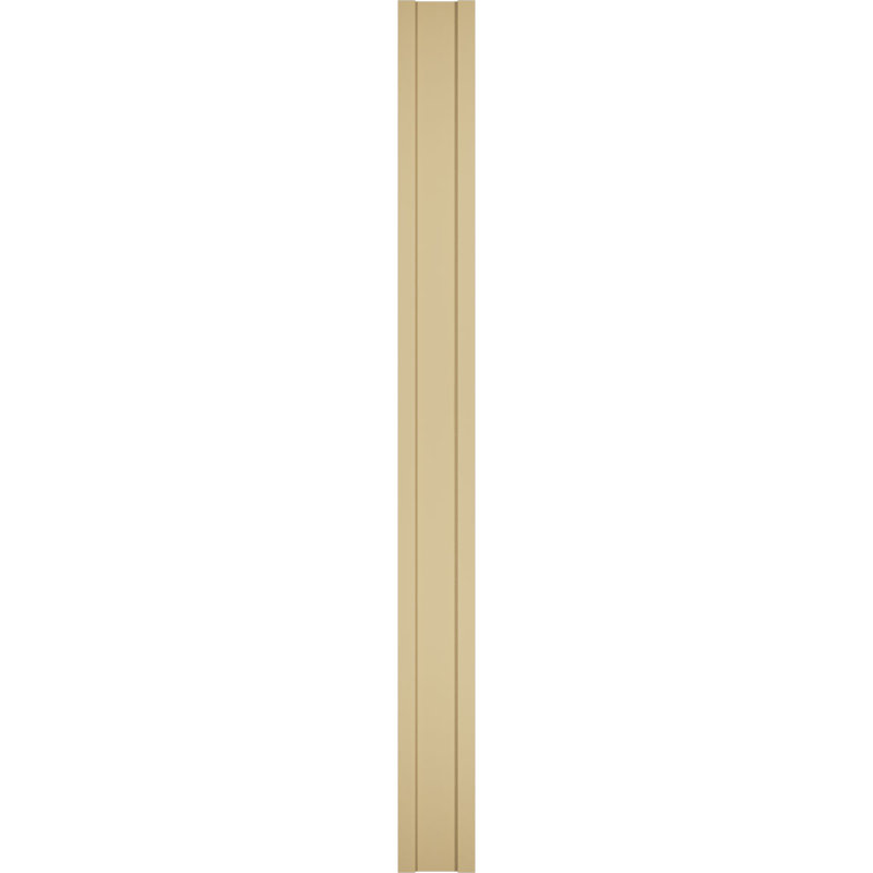 Signature Urethane Two Equal Raised Panel Pilaster with Capital & Base, Primed Tan (Pair), 9" x 102" x 2", Decorative