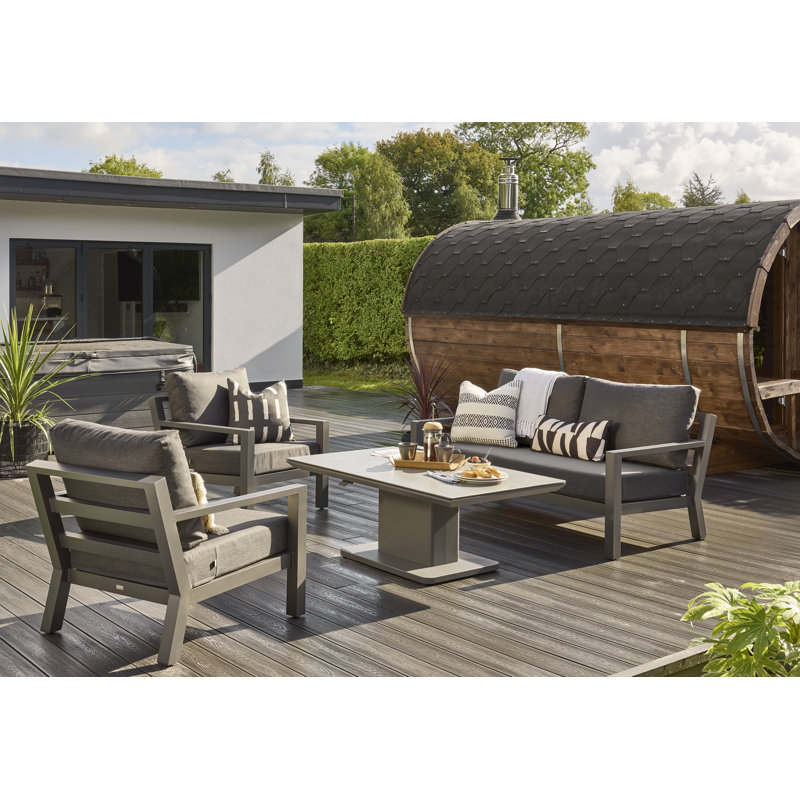 Timber Metal 4 - Person Seating Group with Cushions