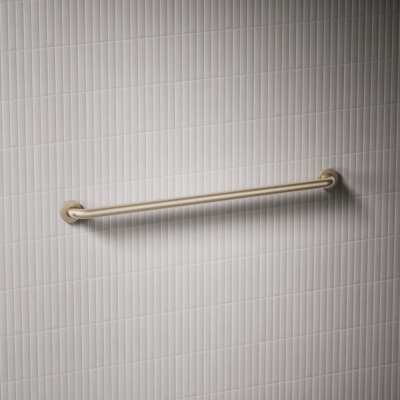 Barre d'appui contemporaine, L 36 po, Bronze brossé éclatant