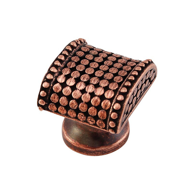 Tiziano Geometric Knob, Antique Copper, 1.25" H x 1.25" W x 1" D