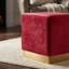Repose-pieds cubique carré en velours 15,5" Perino-17036645-17036646