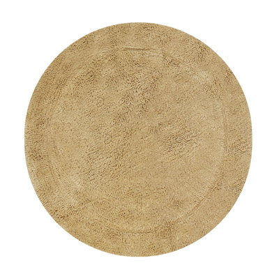 Cotton Round Bath Rug, Non-Slip, Machine Washable and Absorbent