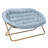 Folding Double Saucer Chair With Steel Frame-1185112906