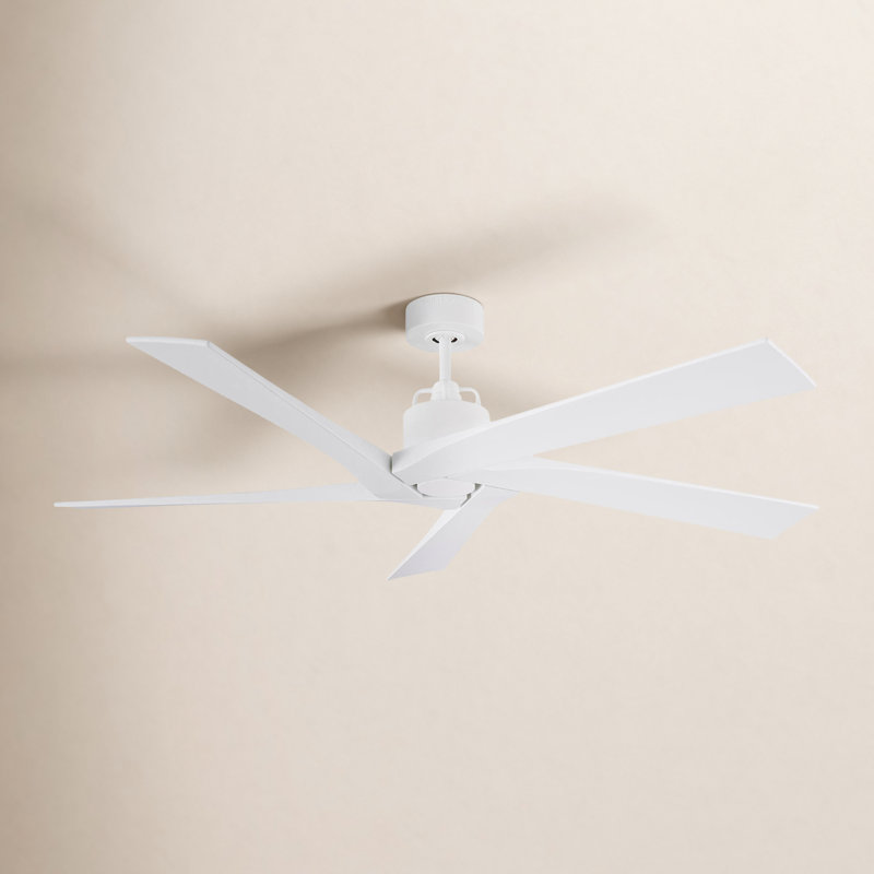 Adalai Ceiling Fan, Matte White with White Blades, 56 inches