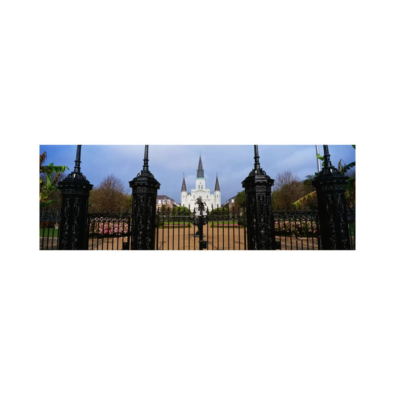 Facade Of A Church, St. Louis Cathedral, New Orleans, Louisiana, USA - Wrapped Canvas Panoramic Print