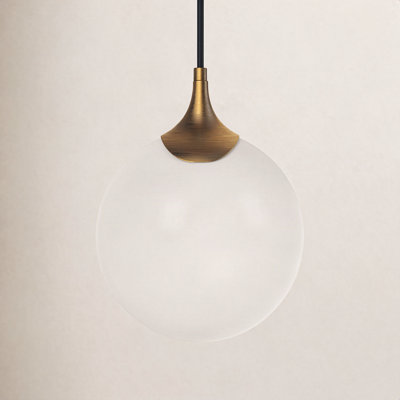 Nedra Single Light Glass Steel Pendant