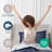 Bed-in-A-Bag Reversible Comforter Set with Bed Sheets & Memory Foam Cooling Pillows-115995419-115995416