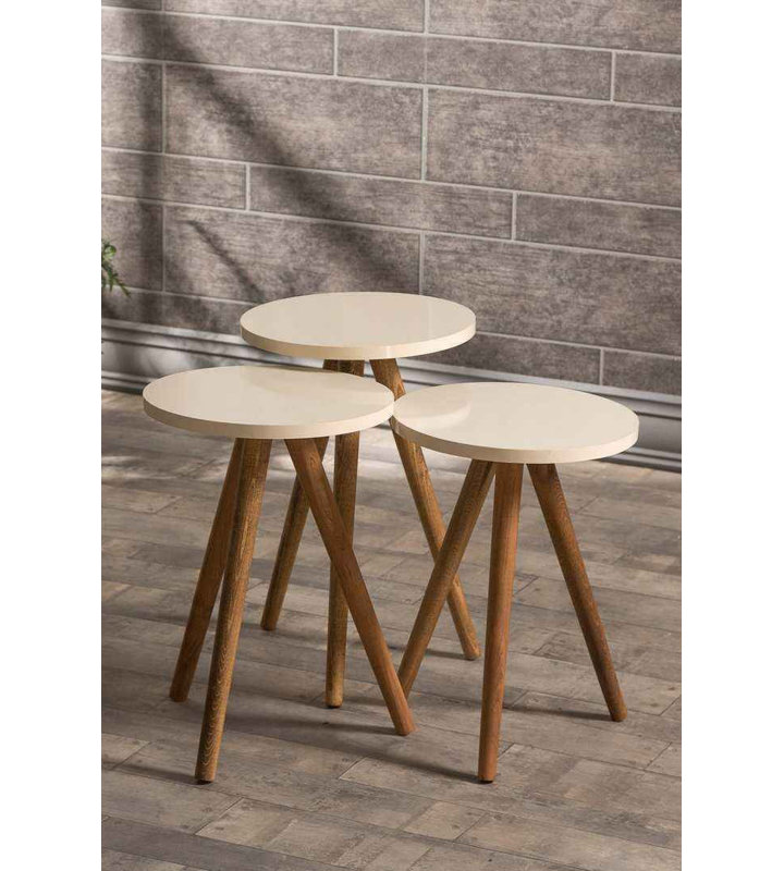 Annabel 14cm Console Table, Cream White