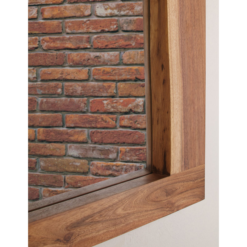 Wood Flat Wall Mirror, 61cm H x 91.44cm W