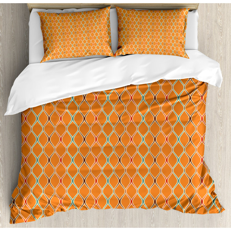 Modern & Contemporary Polyester Geometric Shapes Duvet Cover, King