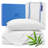 100% Organic Viscose From Bamboo Sheets Set, 300 Thread Count, 3-pc Set, Luxury Cooling Sheets, Deep Pockets - Gift-Ready Packaging, Twin XL Size (White)-111656333-111656337
