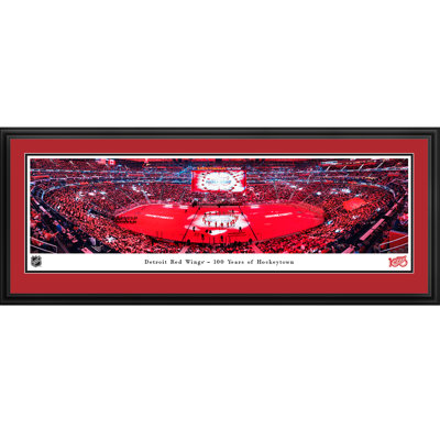 Detroit Red Wings, Centennial Stick Salute - Cadre de luxe