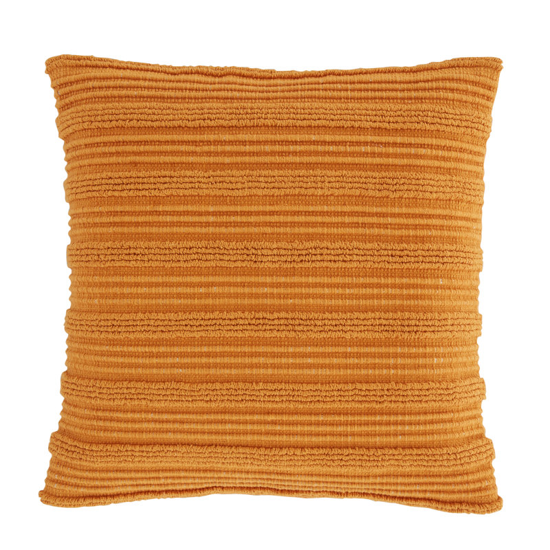Tufted Stripes Cotton Cushion Cover Cushion, Terracotta