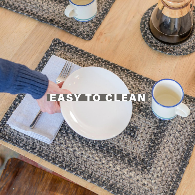 Premium Jute Braided Indoor Table Runners - Set of 2, Size 8"x28", Runner 0'8" x 2'4", Flint Hill