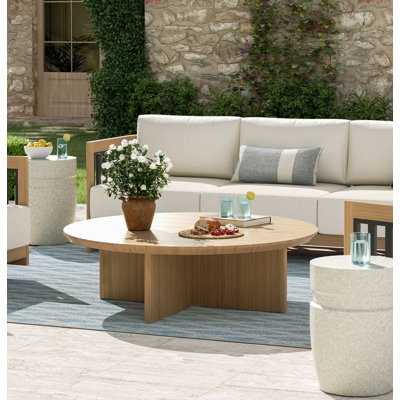 Sereno Patio Aluminum Round Coffee Table by Latitude Run