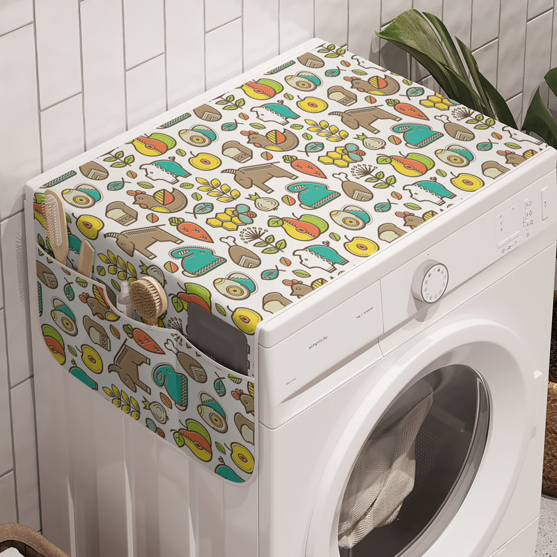 Ensemble de 2 paniers de rangement colorés pour machine à laver East Urban Home 47 po x 18,5 po