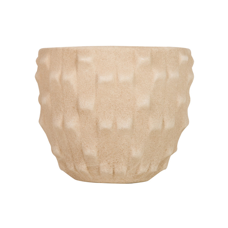 Ceramic Pot Planter, Brown, 26cm H x 32cm W x 32cm D