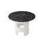 Accent Round Dining Table with Printed Marble Table Top-1201280939-1201280948