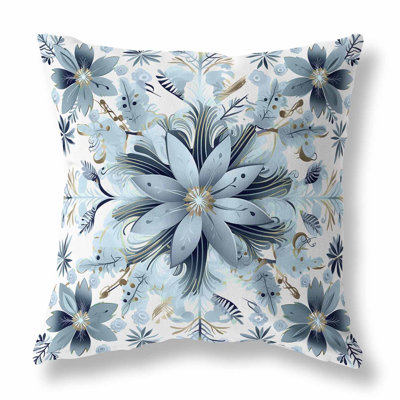 Snowy Crest Outdoor Reversible Throw Pillow