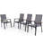 Leonard 6 - Person Patio Dining Set with Extendable Rectangular Table