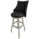 Swivel Upholstered Counter Stool with Solid Wood Frame