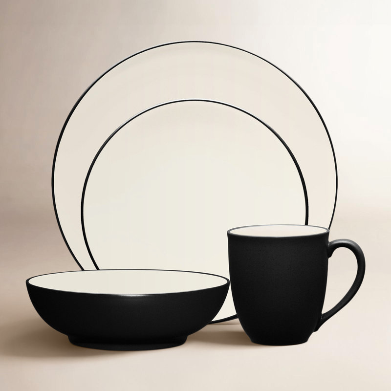 Couvert individuel 4 pièces Noritake Colorwave Coupe, Graphite