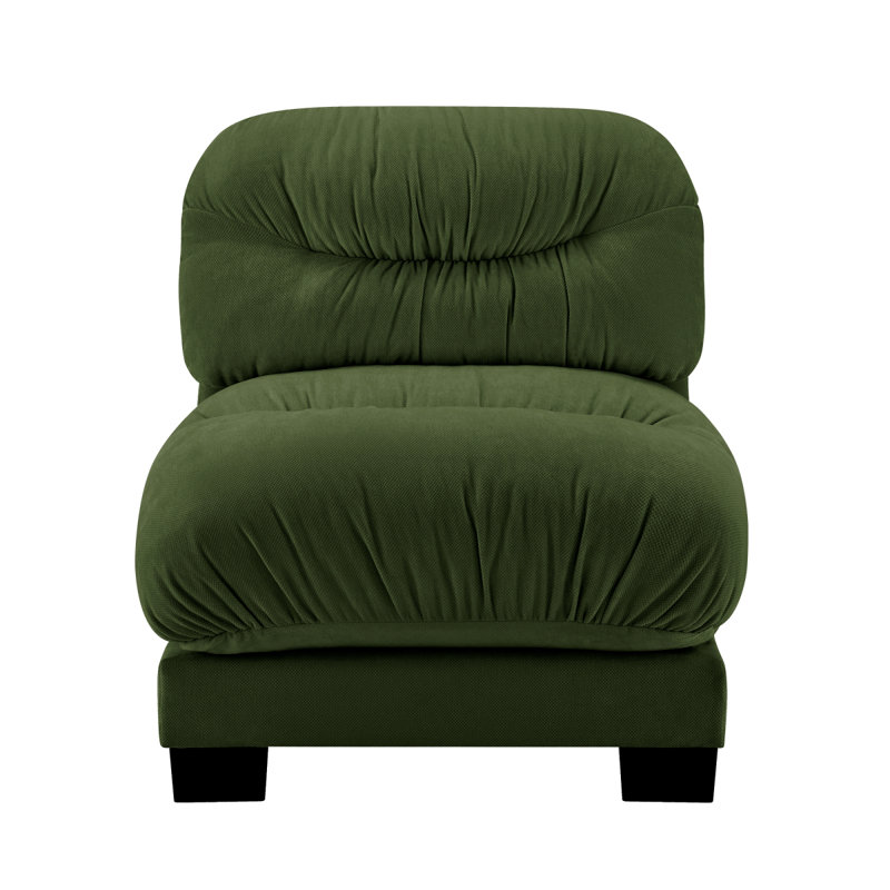 Canapé sans accoudoirs en chenille Flora - vert, Vert