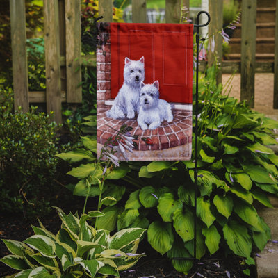 Drapeau de jardin à 2 côtés pour porte rouge wests