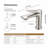 BRAVAT® Single Handle Bathroom Faucet with 6 in. Deck Plate, 1 or 3 Hole, WaterSense 1.2 GPM flow, NEOPERL® aerator, Drip-free cartridge, cUPC, NSF372/61, CEC, DOE Certified, Eon-Brushed Nickel-129988594