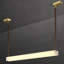  Luminaire suspendu linéaire en albâtre LIGHT Terra | Courroies en cuir | Auvent en métal | Luxe moderne-1960660224