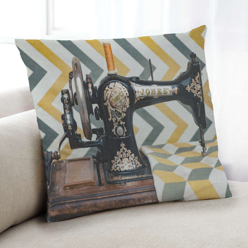 Coussin décoratif Sewing 5, Microsuède