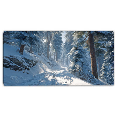 Winter Pathway Tranquility Wrapped Canvas Wall Art