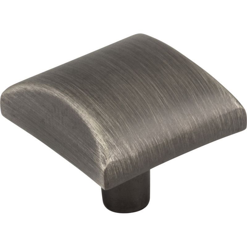 Glendale 1 1/8" Length Square Knob, Brushed Pewter