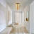 16-Light Modern Dimmable LED Flush Mount Wooden Ceiling Light