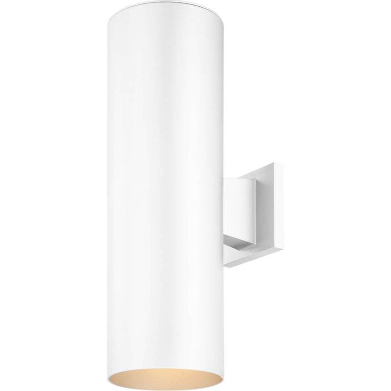 Applique murale cylindrique en aluminium noir d'intérieur ou d'extérieur l 6 po Newburgh,  Noir, 18" H x 6" L x 8.75" D