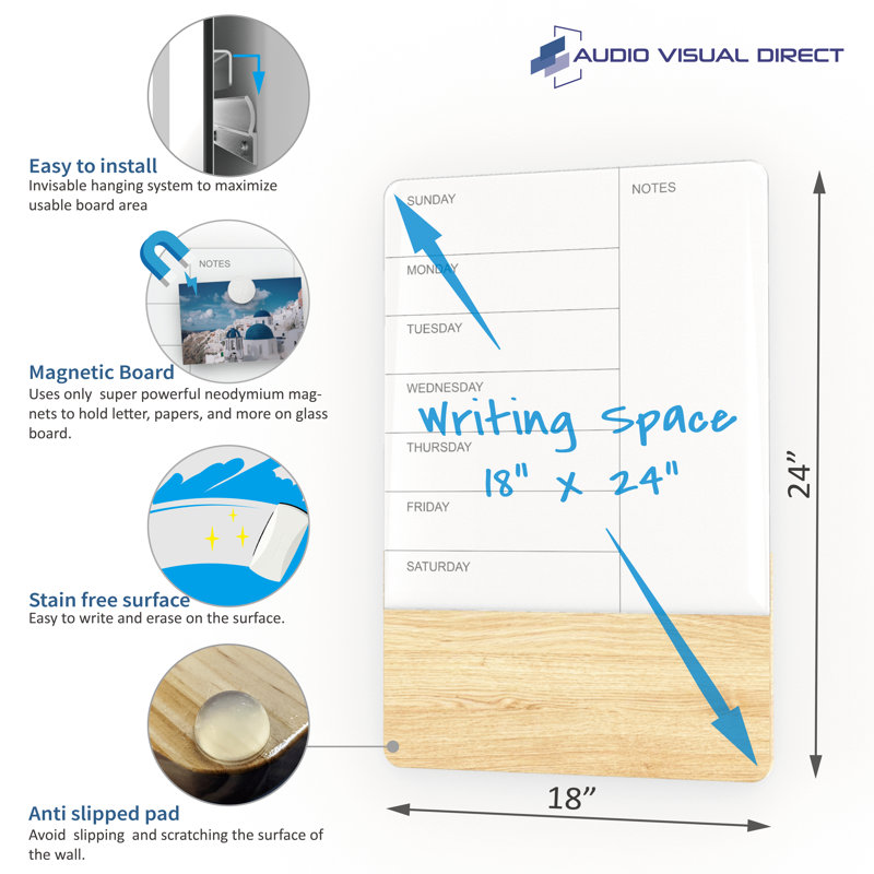 Magnetic Glass Dry Erase Board